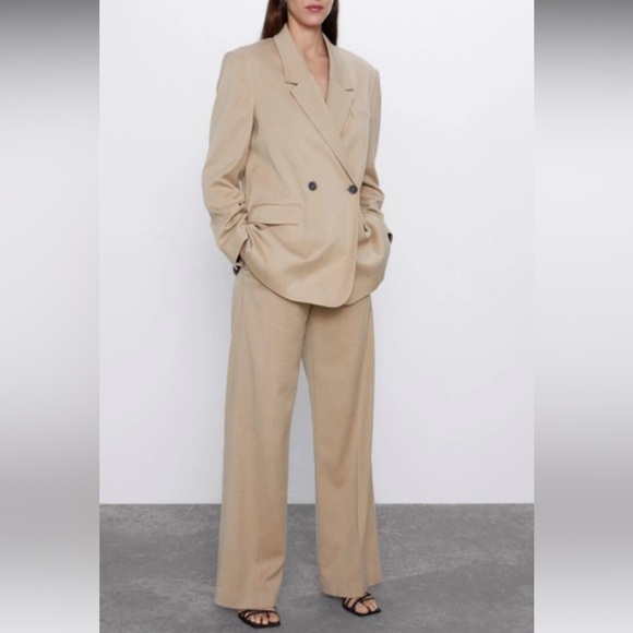 ZARA Tan Slacks - Picture 1 of 10